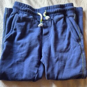 Mini Boden Essential Sweatpants in Navy with Lime Accents 6Y
